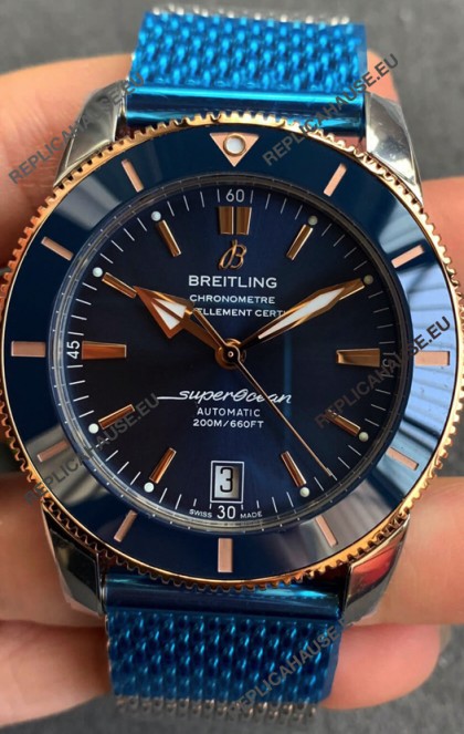 Breitling SuperOcean Heritage II B20 44MM Blue Dial Two Tone Bezel 1:1 Mirror Replica