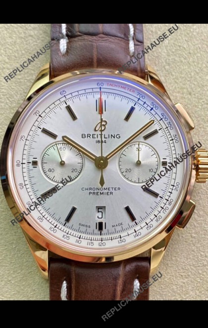 Breitling Premier B01 Chronograph 42 Edition Yellow Gold Casing - 1:1 Mirror Replica Watch