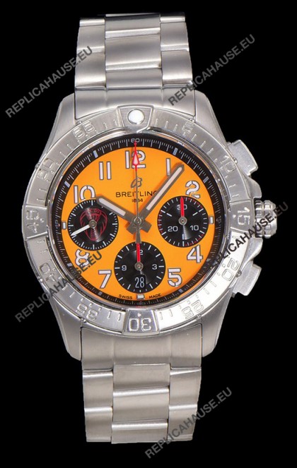 Breitling Super Clone Super Avenger B01 Chronograph Yellow Dial Watch 