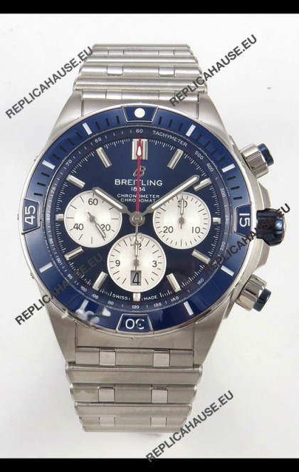 Breitling Chronomat Super Clone B01 42 Edition Swiss 904L Steel Watch Blue Dial 