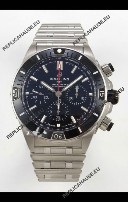 Breitling Chronomat Super Clone B01 42 Edition Swiss 904L Steel Watch Black Dial 