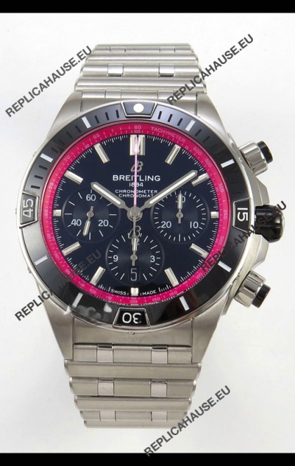 Breitling Chronomat Super Clone B01 42 Edition Swiss 904L Steel Watch Black/Red Dial 