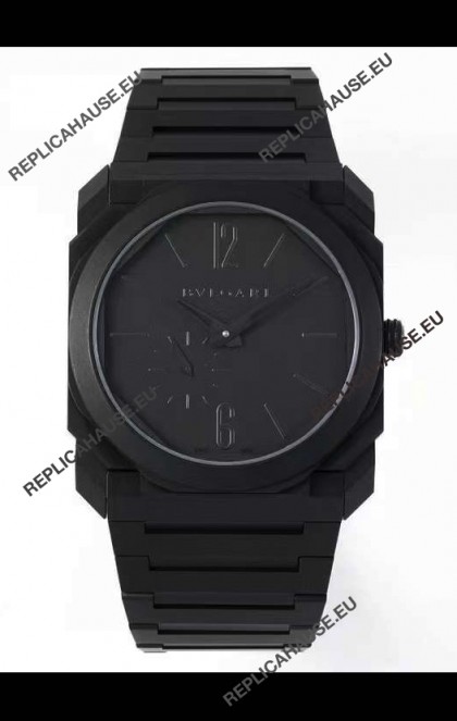 Bvlgari Octo Finissmo Edition 1:1 Mirror Replica Sandblasted DLC Coated Casing