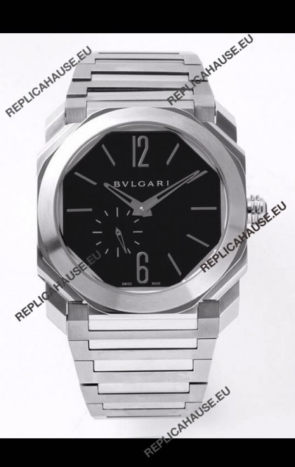 Bvlgari Octo Finissmo Edition 1:1 Mirror Replica 904L Stainless Steel Casing Black Dial