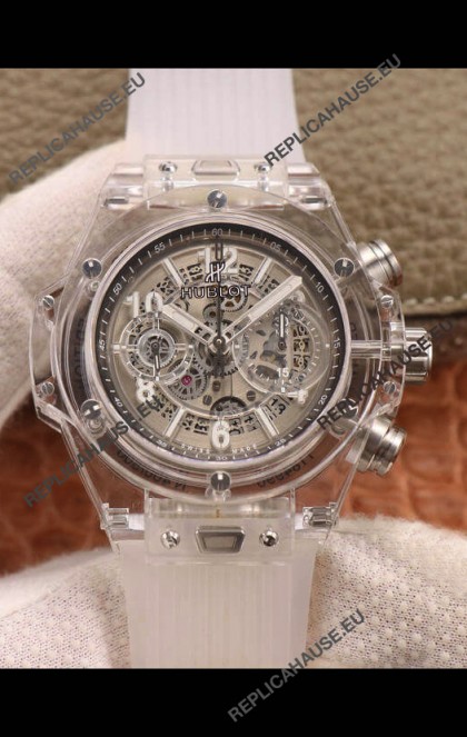 Hublot Big Bang Unico Clear Plexiglass Casing 1:1 Mirror Edition Swiss Replica Watch 