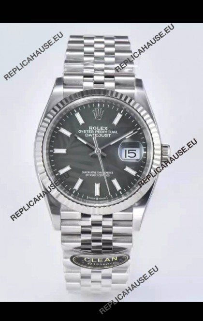Rolex Datejust 126234 36MM Swiss Replica in 904L Steel in Grey Dial 1:1 Mirror Replica