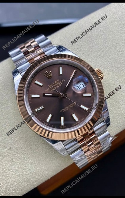 Rolex Datejust 126331 41MM ETA 3235 Swiss 1:1 Mirror Replica Watch in Rose Gold 904L Steel - 1:1 Mirror