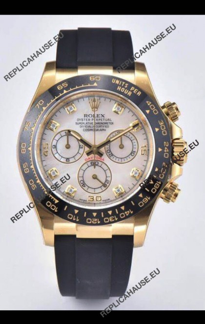 Rolex Cosmograph Daytona 116518LN-0037 Yellow Gold Original Cal.4130 Movement - 904L Steel Watch