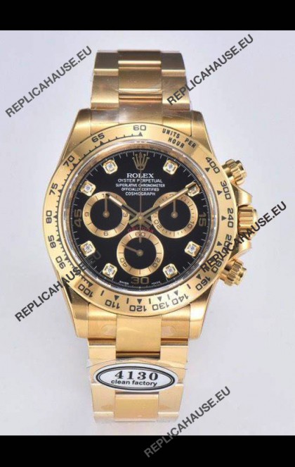 Rolex Cosmograph Daytona M116508-0016 Yellow Gold Original Cal.4130 Movement - 904L Steel Watch