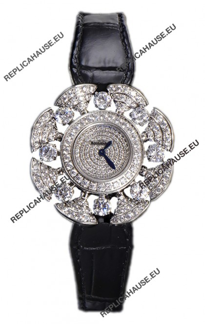 Bvlgari Divas's Dream Edition Watch in Steel Casing - Diamonds Paved Dial Swiss Replica