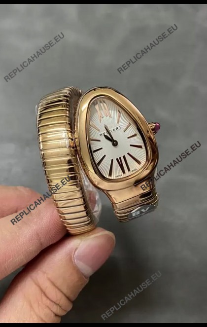 Bvlgari Serpenti Edition Rose Gold Casing Watch in 1:1 Mirror Quality