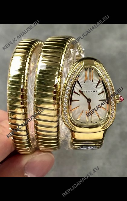 Bvlgari Serpenti Tubogas Double Spiral Rose Gold Super Clone Replica Watch