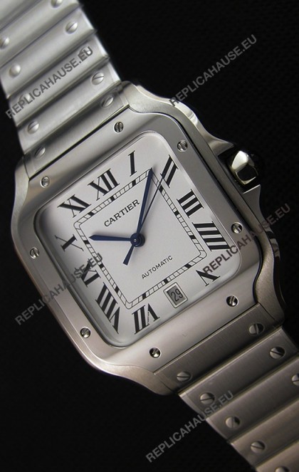 Cartier Santos De Cartier 1:1 Mirror Replica - 36MM Stainless Steel Watch 