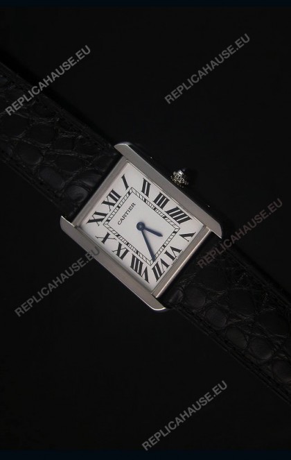 Cartier Tank Solo Swiss Quartz Leather Strap Small Size 24MM Wide