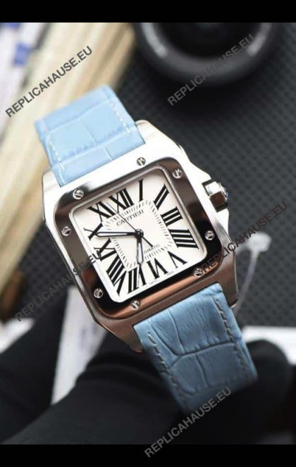 Santos De Cartier 1:1 Mirror Replica - 35MM Stainless Steel Casing Watch 