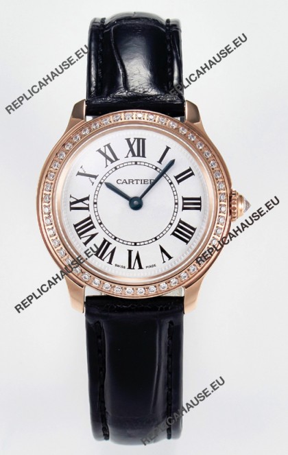 Ronde Louis Cartier Super Clone 29MM Rose Gold. Watch in Swiss Quartz Movement