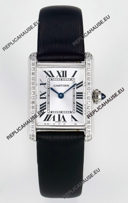 Tank Must Cartier Super Clone Edition 29MM Watch in Steel Casing White Dial 