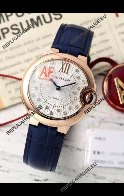 Ballon De Cartier Swiss Automatic 1:1 Mirror Quality 33MM in Rose Gold Plating