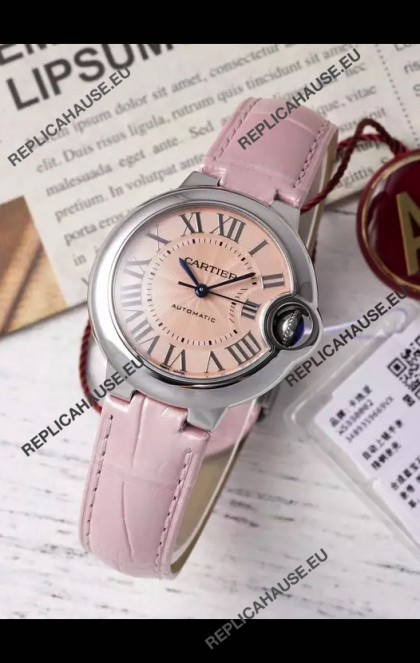 Ballon De Cartier Swiss Automatic Beige Dial Mirror Quality 33MM in Stainless Steel