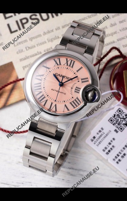 Ballon De Cartier Swiss Automatic Beige Dial Mirror Quality 33MM in Stainless Steel