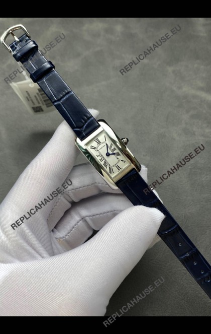 Cartier Tank Americaine Ladies Swiss Quartz Watch 1:1 Mirror Replica Steel Casing