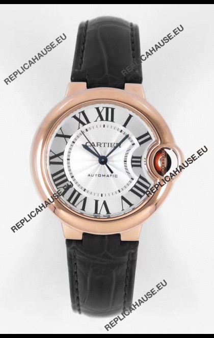Ballon De Cartier Swiss Automatic 1:1 Mirror Quality 33MM in Rose Gold Plating