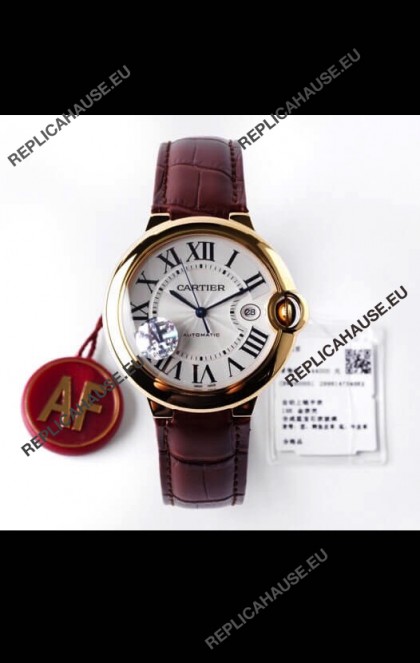 Ballon De Cartier Swiss Automatic 1:1 Mirror Quality 42MM in Yellow Gold Casing