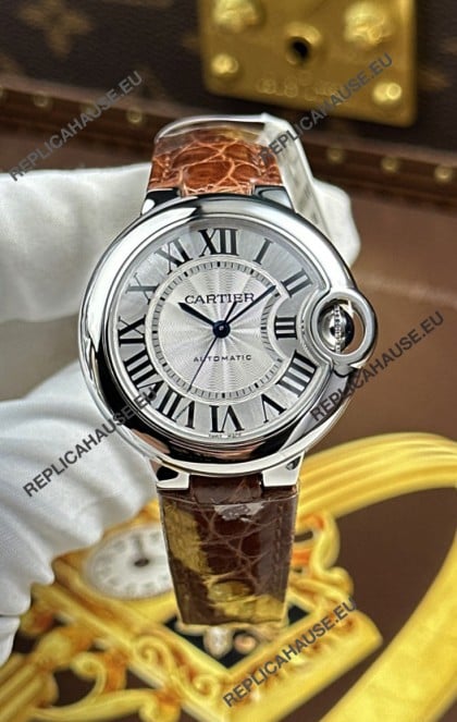 Ballon De Cartier Swiss Automatic 1:1 Mirror Quality 33MM in White Dial 