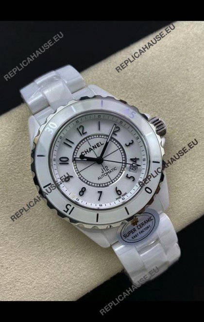 Chanel J12 38MM White Ceramic Case Watch Automatic 1:1 Mirror Replica Watch