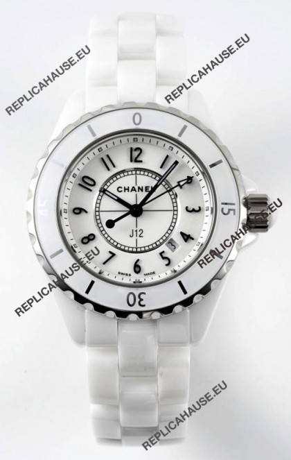 Chanel J12 Ladies White Ceramic Casing Watch 1:1 Mirror Replica Watch 