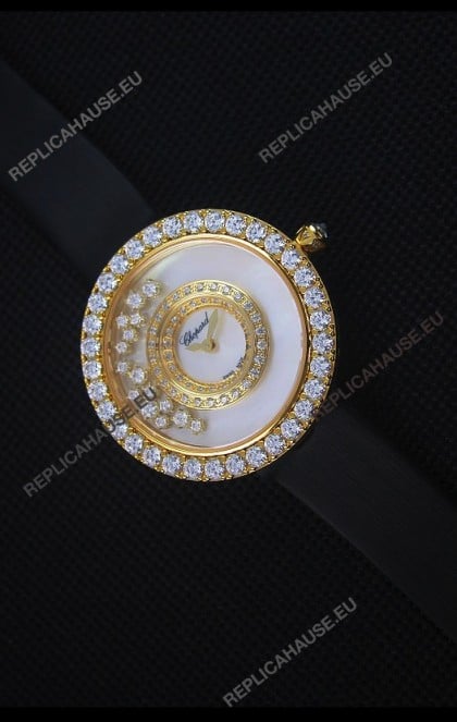 Chopard Happy Dreams 36MM Black Strap in White Dial