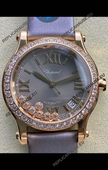 Chopard Happy Sport 1:1 Mirror Swiss Automatic Replica Watch 36MM in Rose Gold Casing