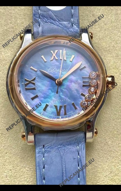 Chopard Happy Sport 1:1 Mirror Swiss Automatic Replica Watch 36MM in Rose Gold Casing