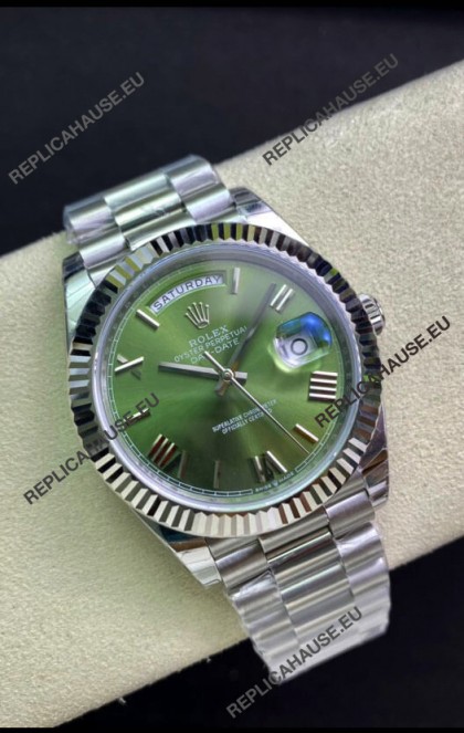 Rolex Day Date Presidential M228239-0033 904L Steel 40MM - Olive Green Dial 1:1 Mirror Quality Watch