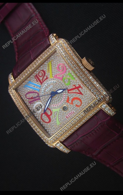 Franck Muller Conquistador King Automatic Crazy Colors Swiss Replica Watch 