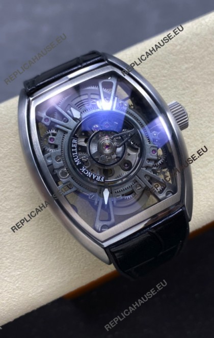 Franck Muller Curvex Grand Central Tourbillon Stainless Steel Watch in 1:1 Mirror Replica Watch