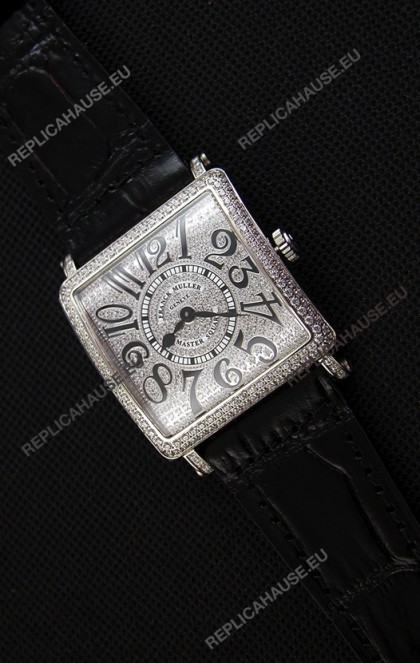 Franck Muller Master of Sqaure Ladies Quartz Replica Watch in Steel Case