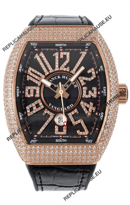 Franck Muller Vanguard V45 Yachting in Rose Gold Plating - Black Dial 