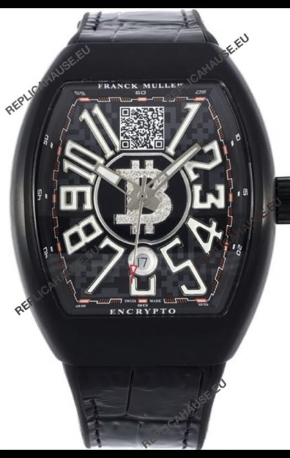 Franck Muller Vanguard Encrypto BTC V45 PVD Casing Swiss Replica Watch