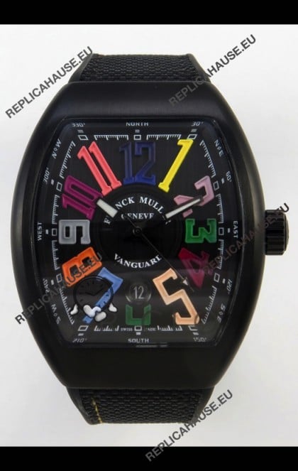 Franck Muller Super Clone Vanguard V45 Racing Carbon Watch in Nylon Strap