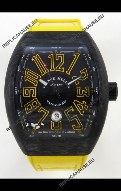 Franck Muller Super Clone Vanguard V45 Racing Carbon Watch in Nylon Strap
