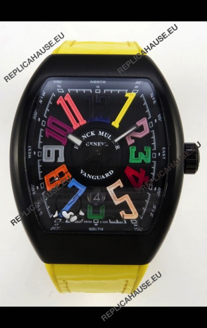 Franck Muller Super Clone Vanguard V45 Racing Carbon Watch in Nylon Strap