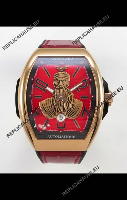 Franck Muller Vanguard Skenderbeu Rose Gold Swiss Replica Watch 