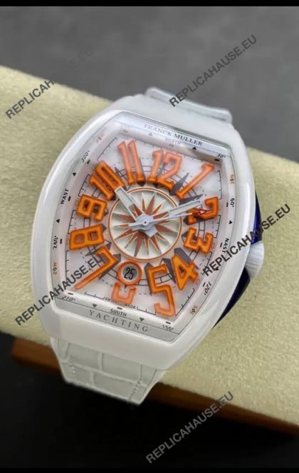 Franck Muller Vanguard Yachting White Ceramic 1:1 Mirror Swiss Replica Watch