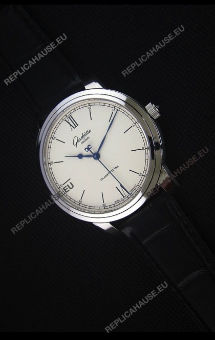 Glashuette Senator Excellence Cream Dial Steel Case Swiss Replica Watch