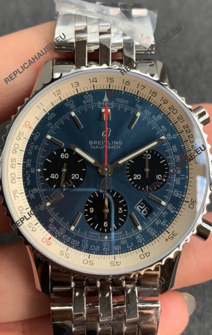 Breitling Navitimer 1 B01 Chronograph Edition 43MM - Bllue Dial 904L 1:1 Mirror Replica Watch