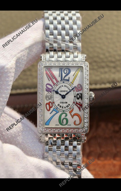 Franck Muller Long Island Pink Stainless Steel Swiss Watch in Swiss Quartz Movement