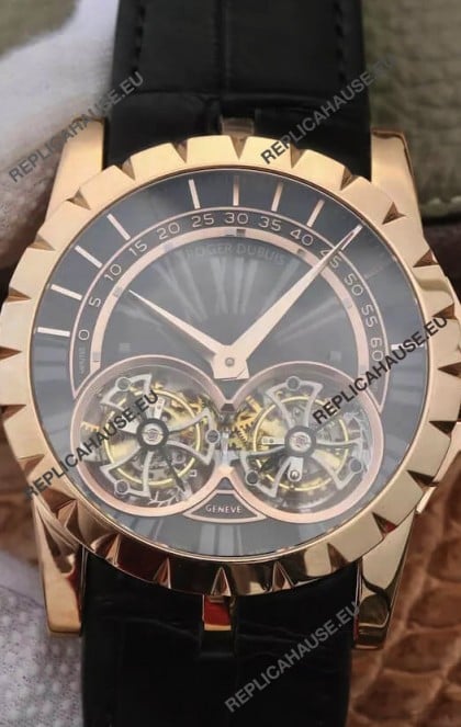 Replica Roger Dubuis Excalibur RDDBEX0280 1:1 Mirror Replica Watch in Rose Gold Casing