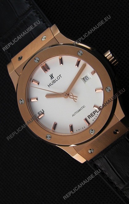 Hublot Classic Fusion King Gold Opalin Swiss Replica Watch - 1:1 Mirror Replica