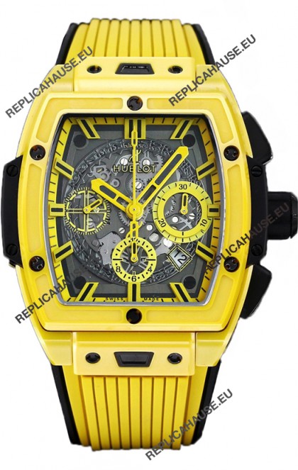 Hublot Spirit of Bang Yellow Magic Edition Watch in PVD Titanium Casing - 42MM Swiss Replica